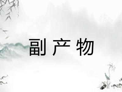 副产物 副产物