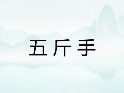 五斤手 五斤手