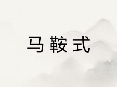 马鞍式 马鞍式