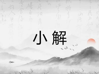 小解 小解
