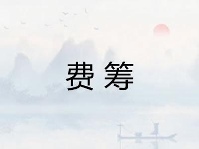 费筹