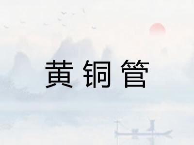 黄铜管 黄铜管