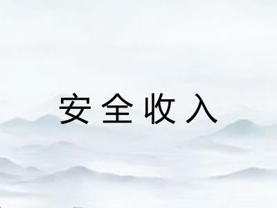 安全收入 安全收入