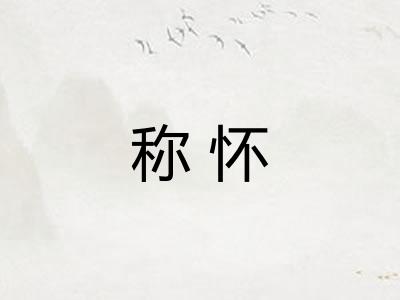 称怀