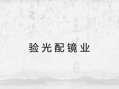 验光配镜业