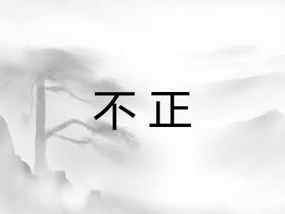 不正