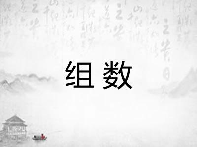 组数 组数