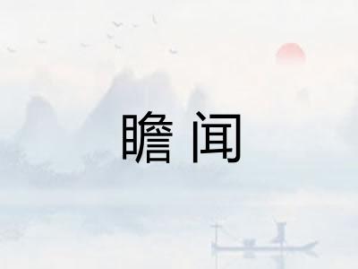瞻闻