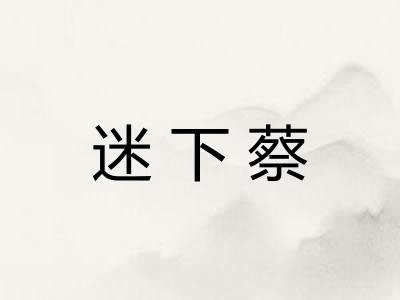 迷下蔡