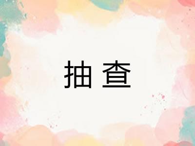 抽查