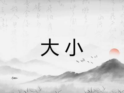 大小 大小
