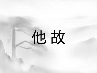 他故 他故