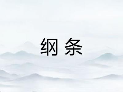 纲条
