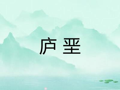 庐垩