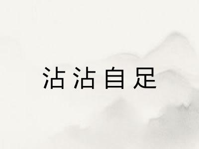 沾沾自足 沾沾自足