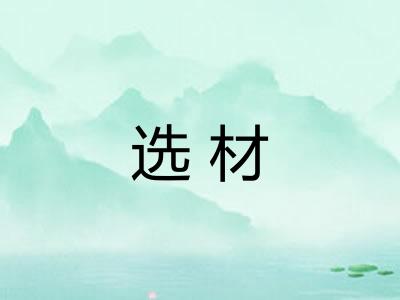 选材