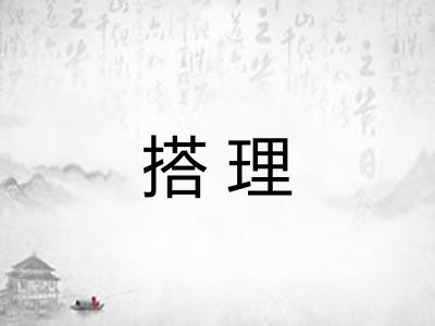 搭理 搭理