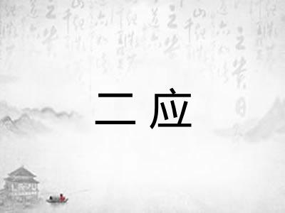 二应 二应