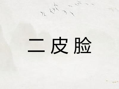 二皮脸