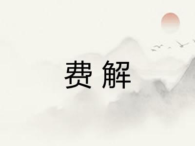 费解