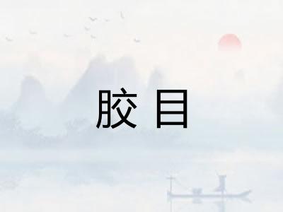 胶目