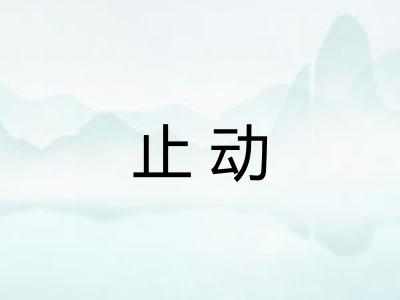 止动 止动