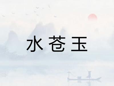 水苍玉