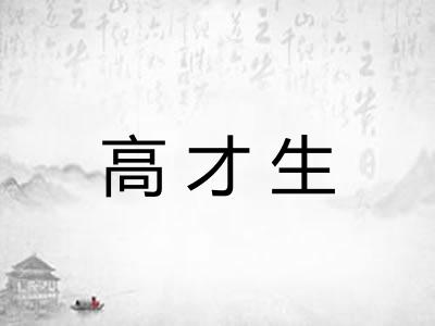 高才生 高才生