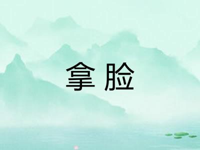 拿脸