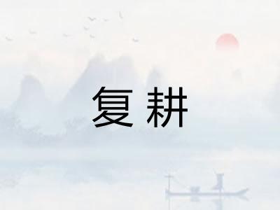 复耕 复耕