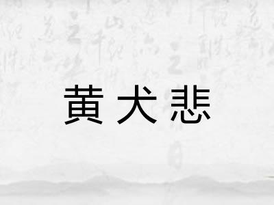 黄犬悲 黄犬悲
